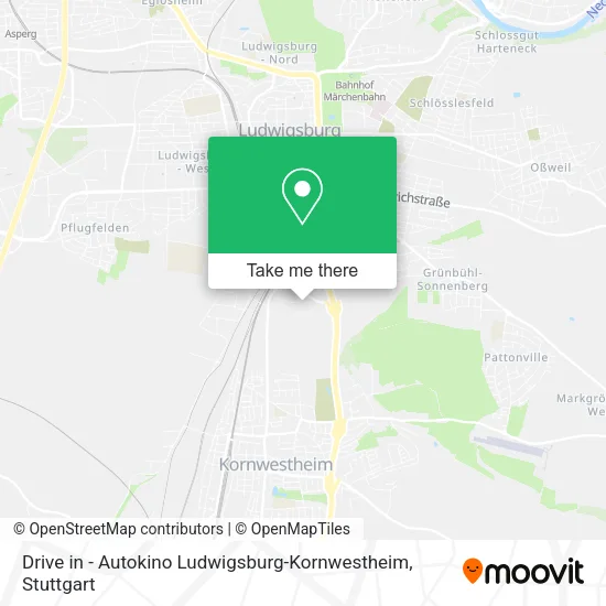 Карта Drive in - Autokino Ludwigsburg-Kornwestheim