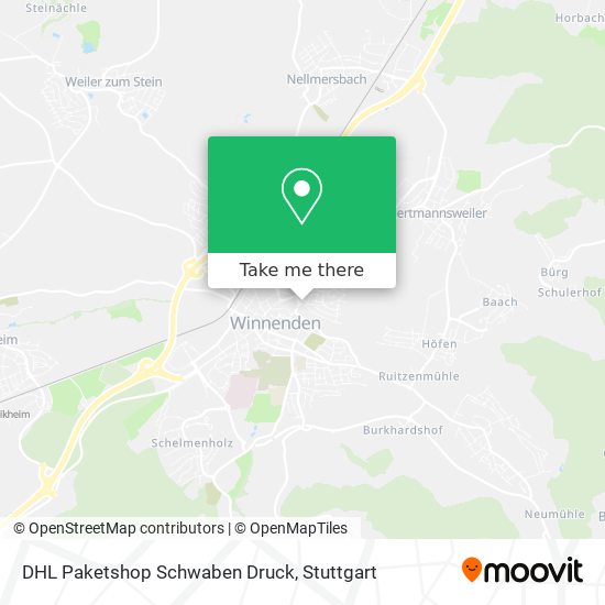 DHL Paketshop Schwaben Druck map