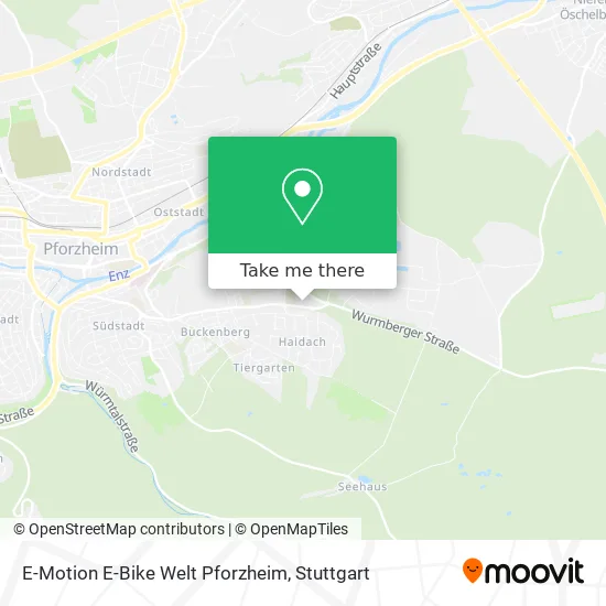 Карта E-Motion E-Bike Welt Pforzheim