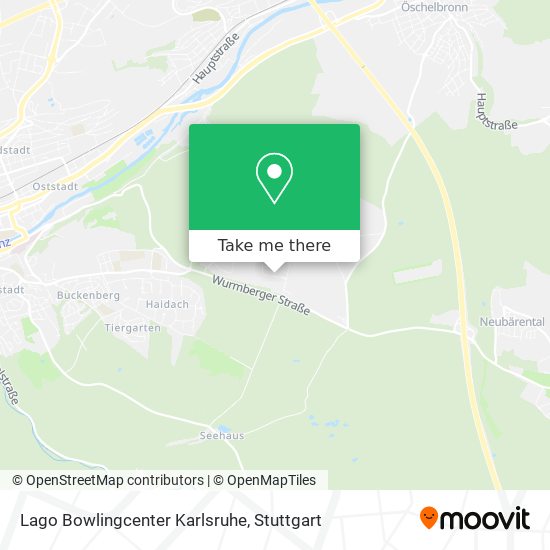 Lago Bowlingcenter Karlsruhe map