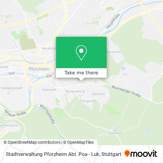 Stadtverwaltung Pforzheim Abt. Poa - Luk map