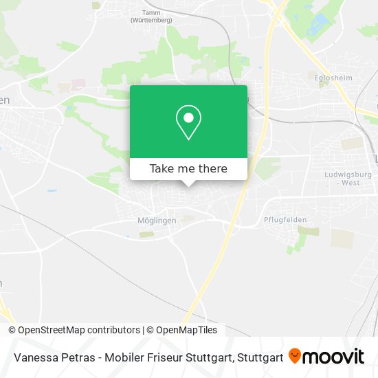 Карта Vanessa Petras - Mobiler Friseur Stuttgart