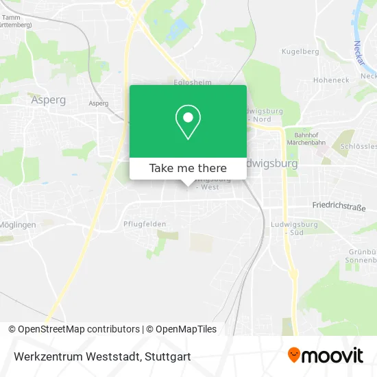Карта Werkzentrum Weststadt