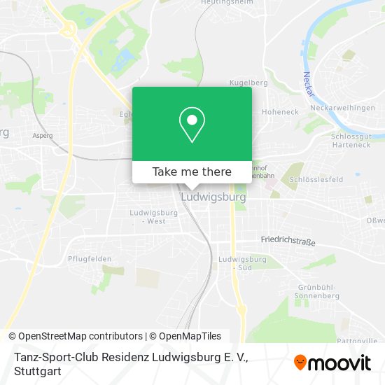 Tanz-Sport-Club Residenz Ludwigsburg E. V. map