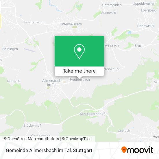 Gemeinde Allmersbach im Tal map