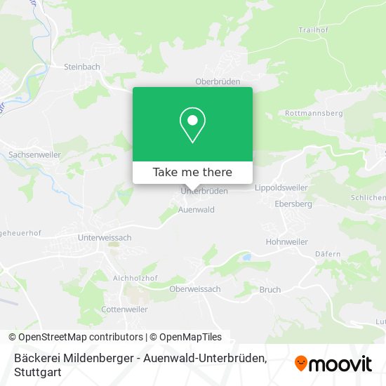 Bäckerei Mildenberger - Auenwald-Unterbrüden map