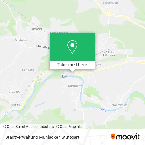 Карта Stadtverwaltung Mühlacker