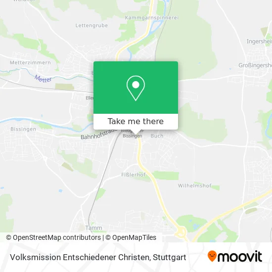 Карта Volksmission Entschiedener Christen