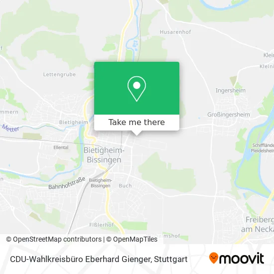 Карта CDU-Wahlkreisbüro Eberhard Gienger