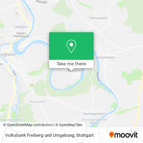 Карта Volksbank Freiberg und Umgebung