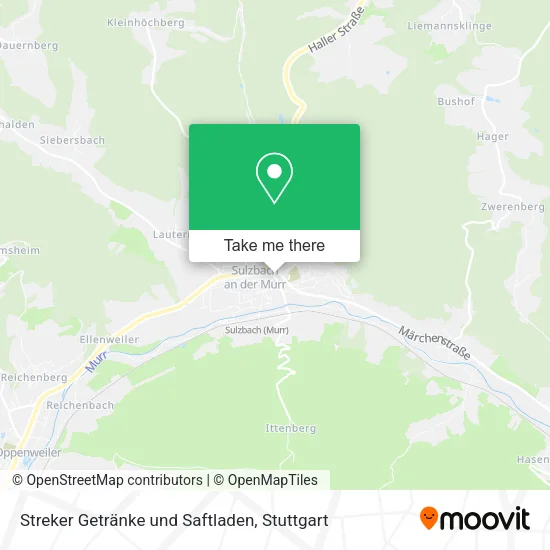 Карта Streker Getränke und Saftladen