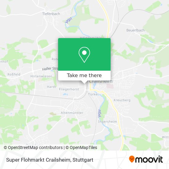 Super Flohmarkt Crailsheim map