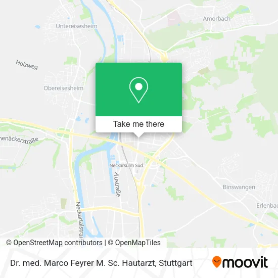 Карта Dr. med. Marco Feyrer M. Sc. Hautarzt