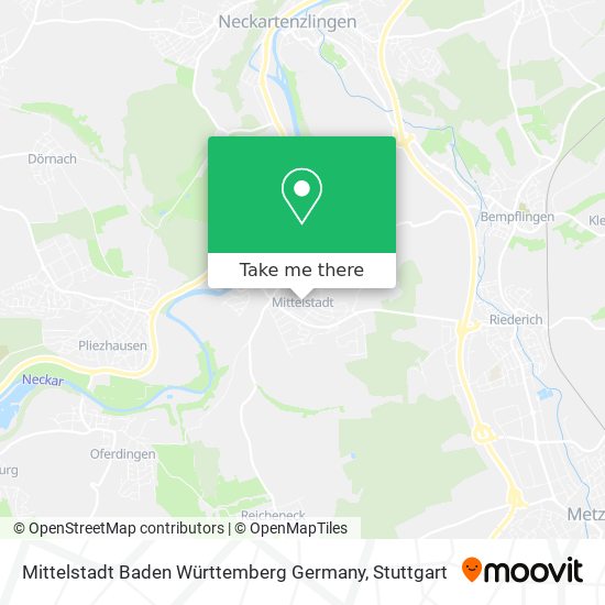 Mittelstadt Baden Württemberg Germany map