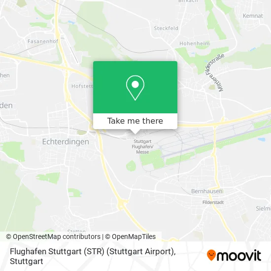 Карта Flughafen Stuttgart (STR) (Stuttgart Airport)