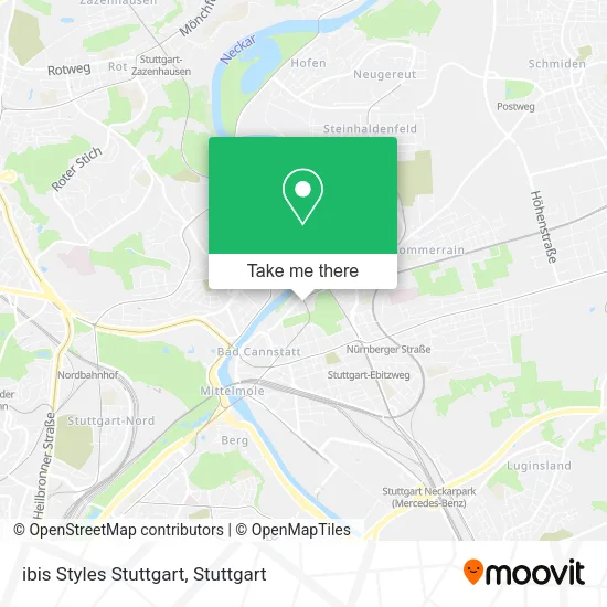 Карта ibis Styles Stuttgart