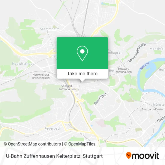 Карта U-Bahn Zuffenhausen Kelterplatz