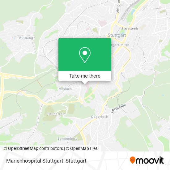 Marienhospital Stuttgart map
