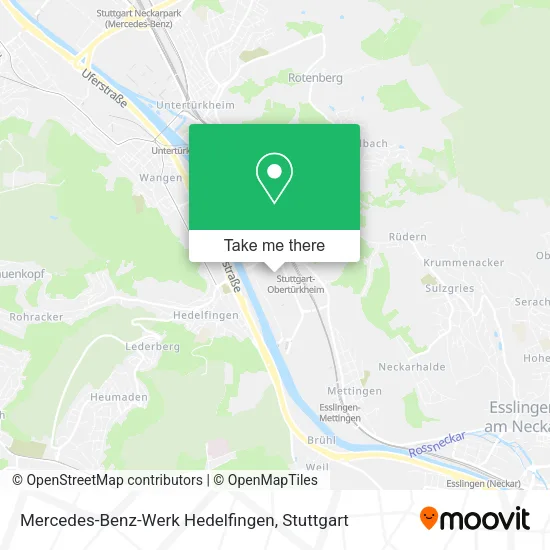 Карта Mercedes-Benz-Werk Hedelfingen