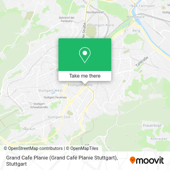 Карта Grand Cafe Planie (Grand Café Planie Stuttgart)