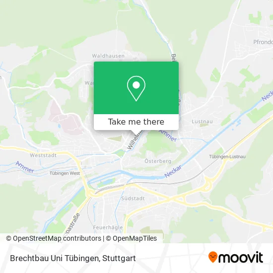 Карта Brechtbau Uni Tübingen