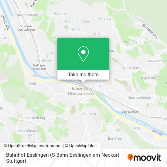 Карта Bahnhof Esslingen (S-Bahn Esslingen am Neckar)