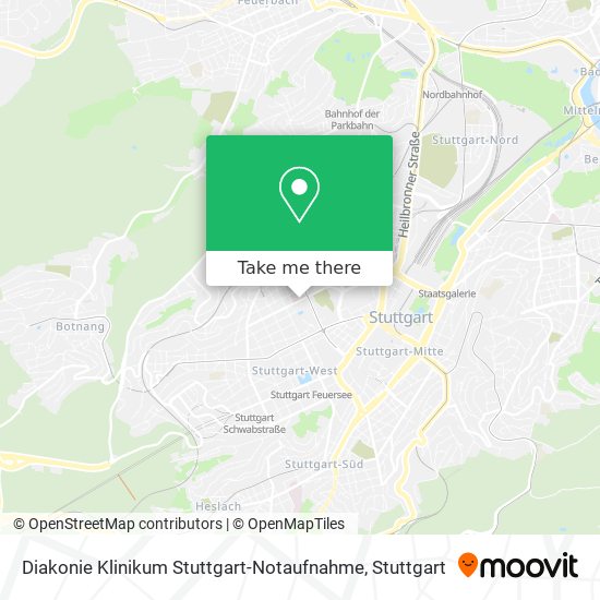 Diakonie Klinikum Stuttgart-Notaufnahme map