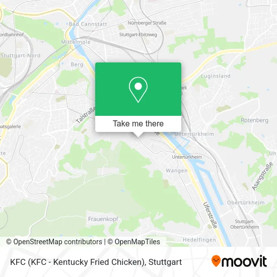 Карта KFC (KFC - Kentucky Fried Chicken)