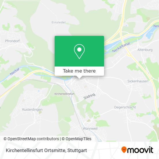 Kirchentellinsfurt Ortsmitte map