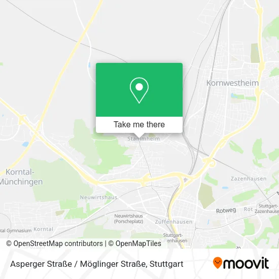 Карта Asperger Straße / Möglinger Straße