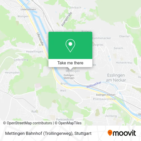 Карта Mettingen Bahnhof (Trollingerweg)