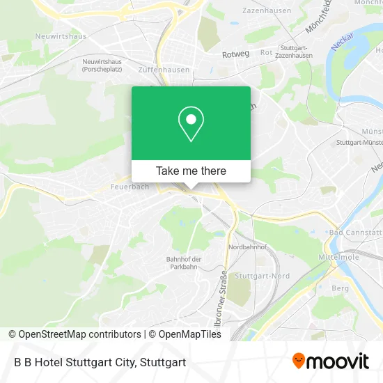 Карта B B Hotel Stuttgart City