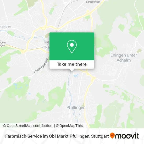 Карта Farbmisch-Service im Obi Markt Pfullingen