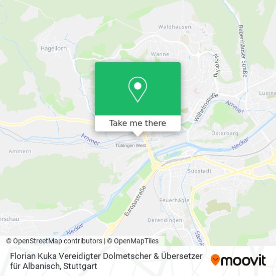 Карта Florian Kuka Vereidigter Dolmetscher & Übersetzer für Albanisch