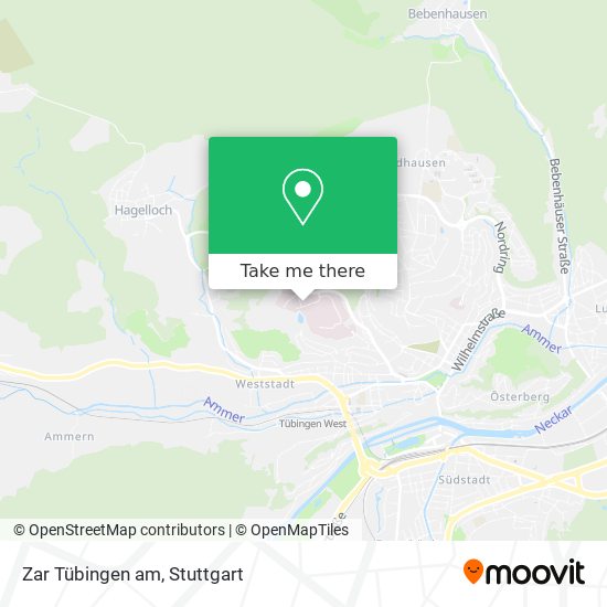 Zar Tübingen am map