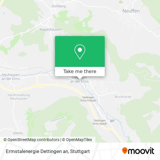 Карта Ermstalenergie Dettingen an