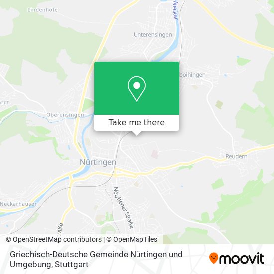 Карта Griechisch-Deutsche Gemeinde Nürtingen und Umgebung