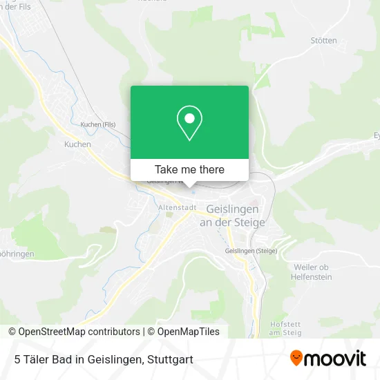 Карта 5 Täler Bad in Geislingen