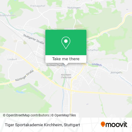 Карта Tiger Sportakademie Kirchheim