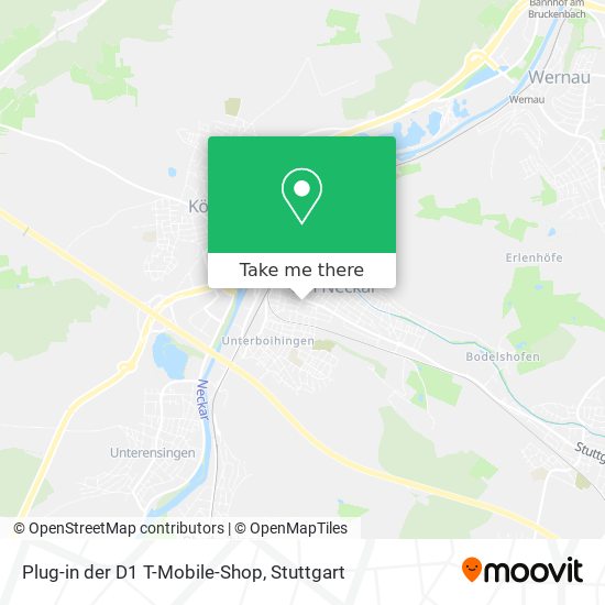 Plug-in der D1 T-Mobile-Shop map