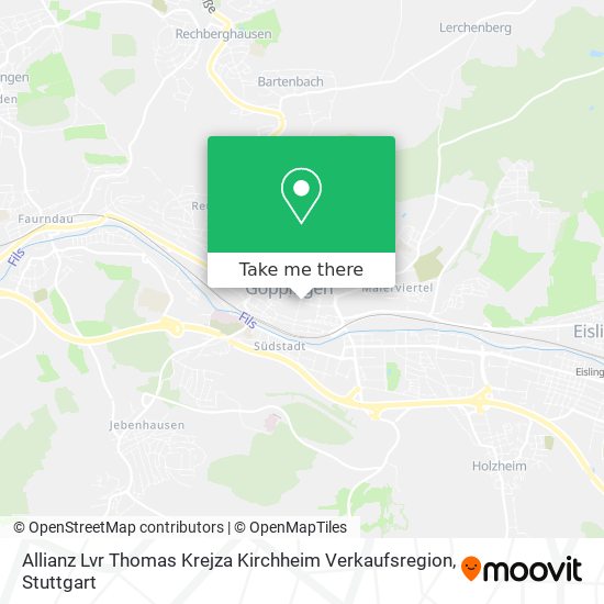 Карта Allianz Lvr Thomas Krejza Kirchheim Verkaufsregion