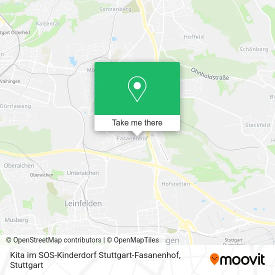 Карта Kita im SOS-Kinderdorf Stuttgart-Fasanenhof