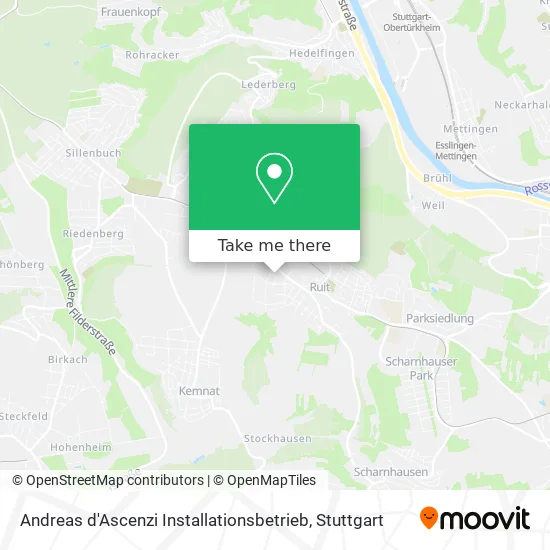Карта Andreas d'Ascenzi Installationsbetrieb