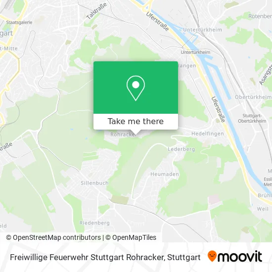 Карта Freiwillige Feuerwehr Stuttgart Rohracker