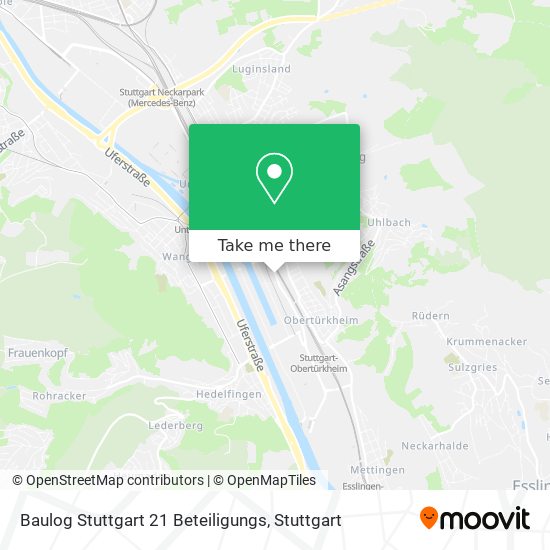 Карта Baulog Stuttgart 21 Beteiligungs