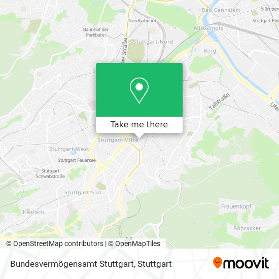 Bundesvermögensamt Stuttgart map