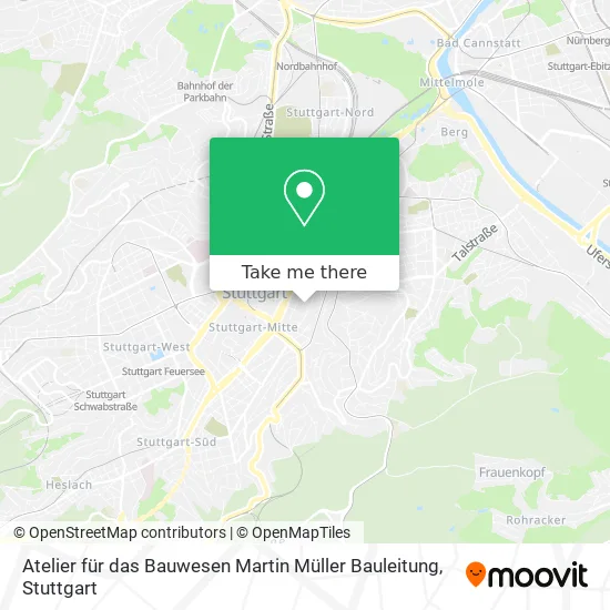 Карта Atelier für das Bauwesen Martin Müller Bauleitung