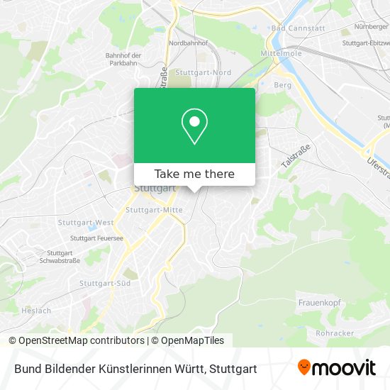 Bund Bildender Künstlerinnen Württ map