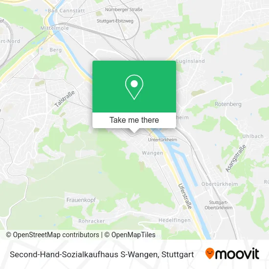 Карта Second-Hand-Sozialkaufhaus S-Wangen