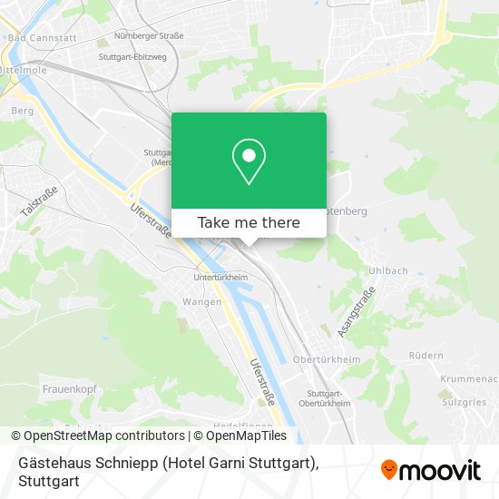 Карта Gästehaus Schniepp (Hotel Garni Stuttgart)